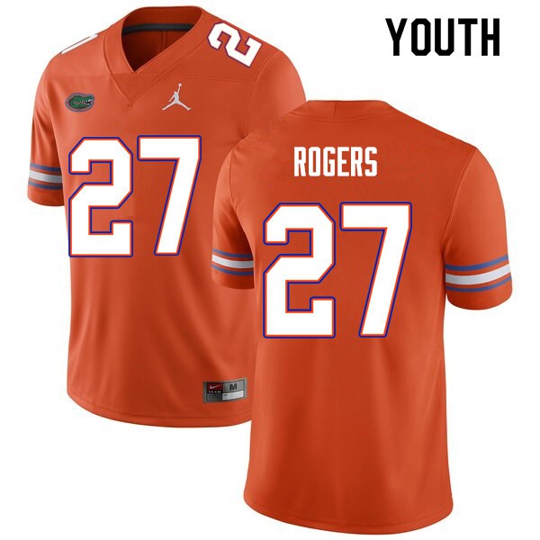 Youth #27 Jahari Rogers Florida Gators College Football Jerseys Orange